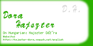 dora hajszter business card
